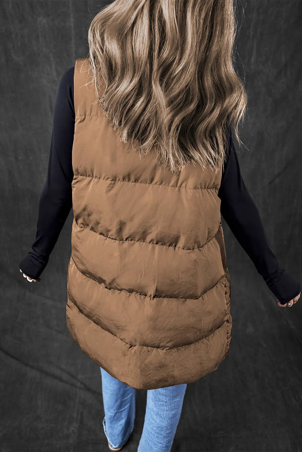 Arctic Edge Pocketed Zip Up Vest Coat