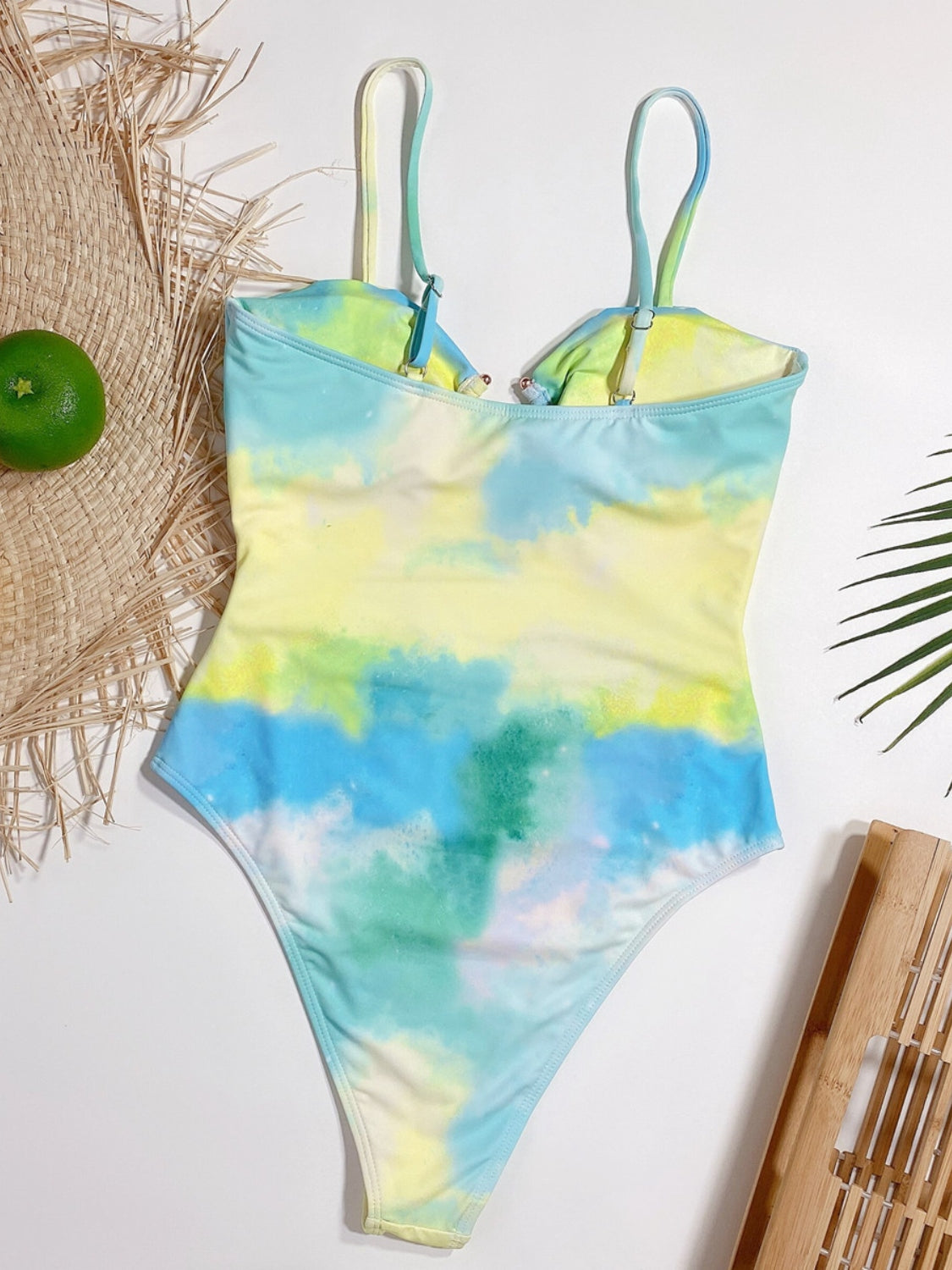 Payton Cutout Tie-Dye Spaghetti Strap One-Piece Swimwear