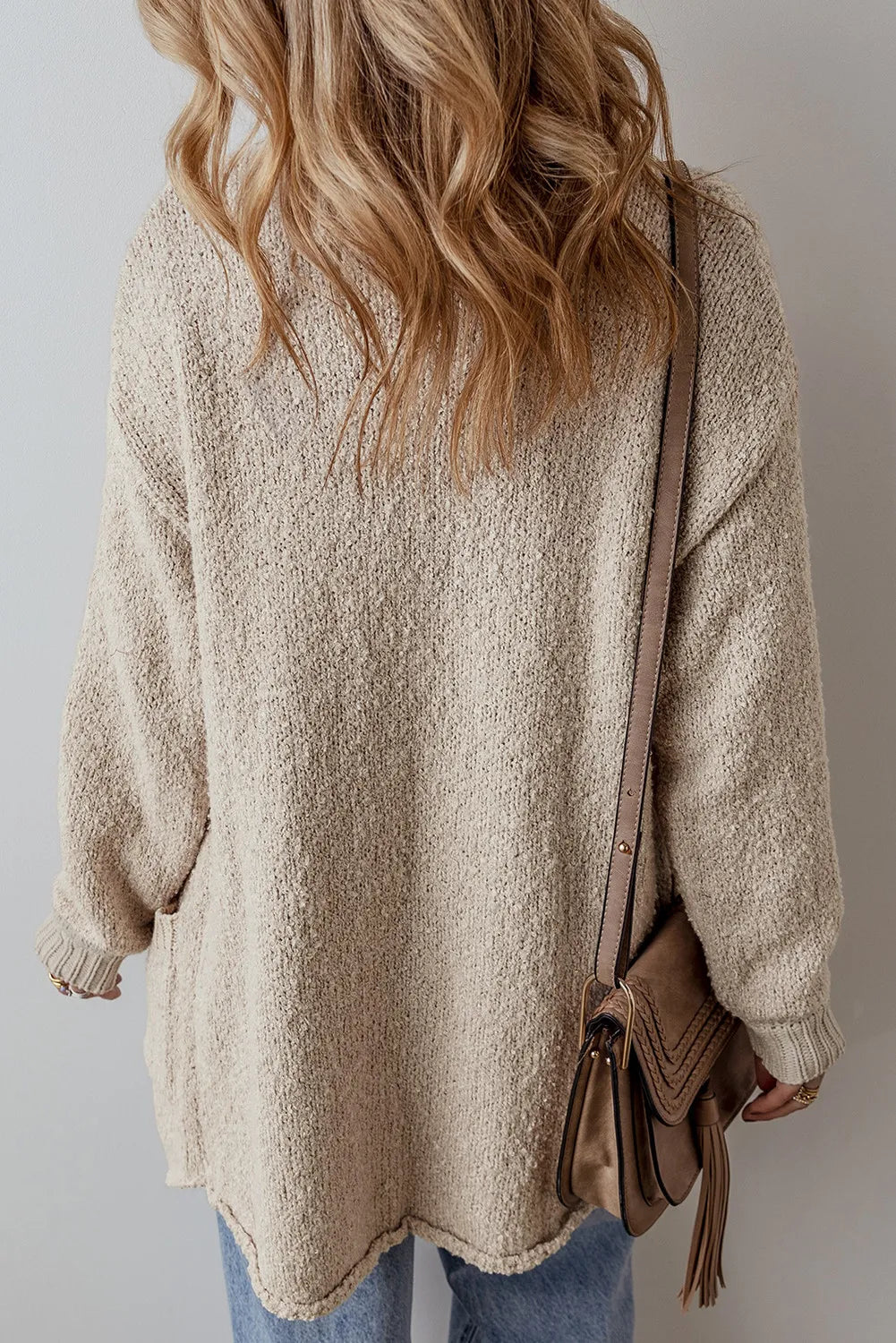 Chill Knit Pocketed Button Up Long Sleeve Cardigan