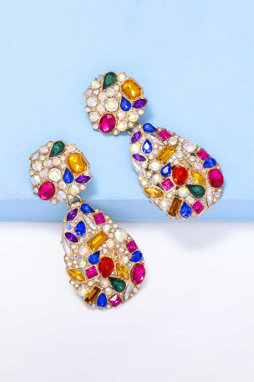 Nala Teardrop Shape Zinc Alloy Dangle Earrings