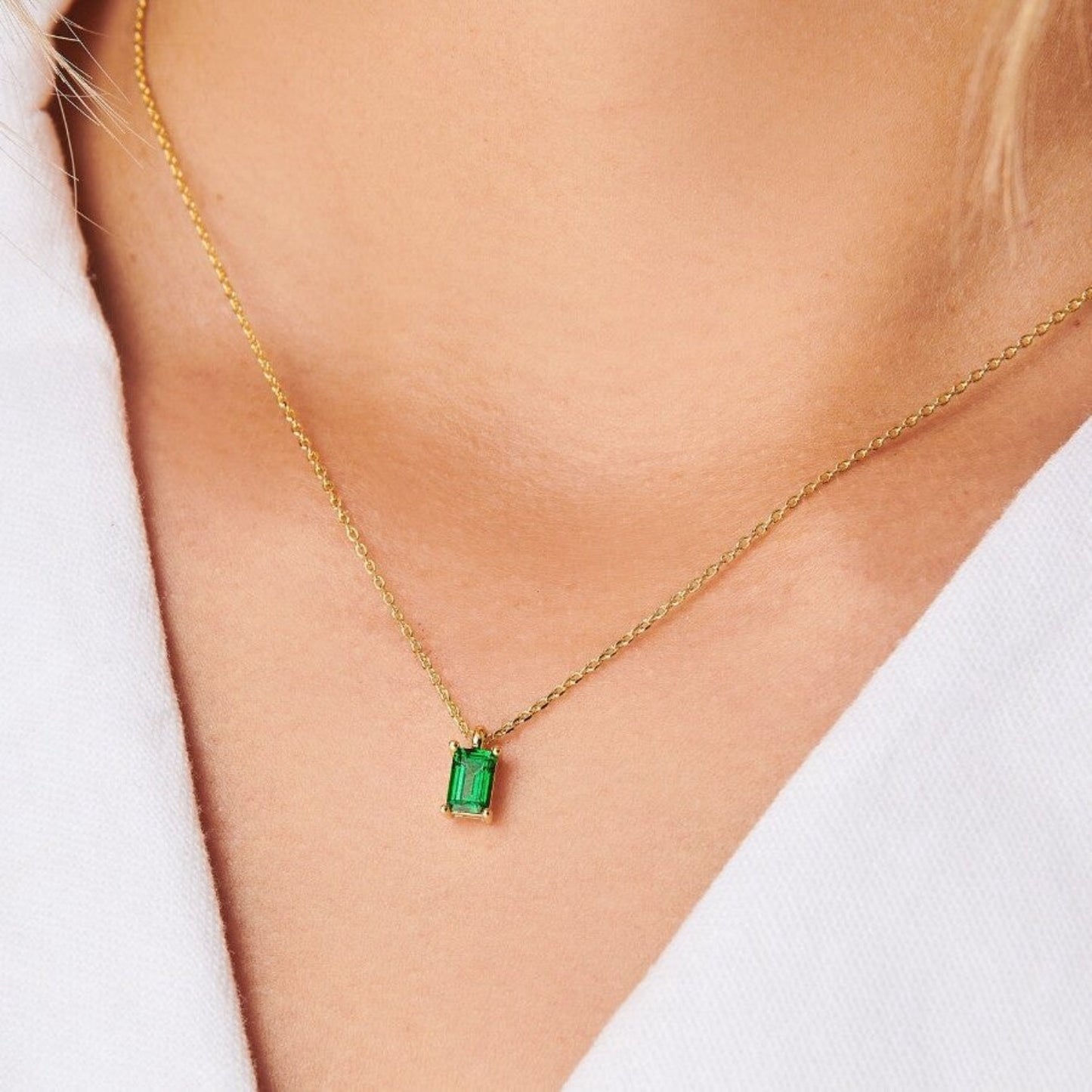 Celestial Spark Titanium Steel Inlaid Zircon Pendant Necklace