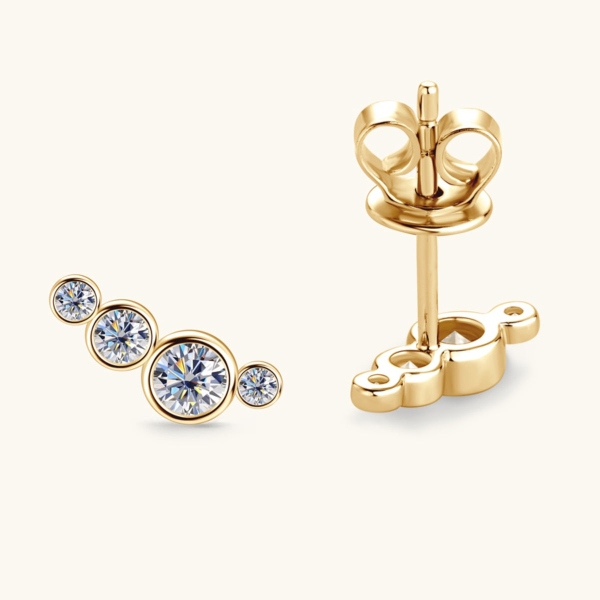 Lucia Moissanite 925 Sterling Silver Stud Earrings