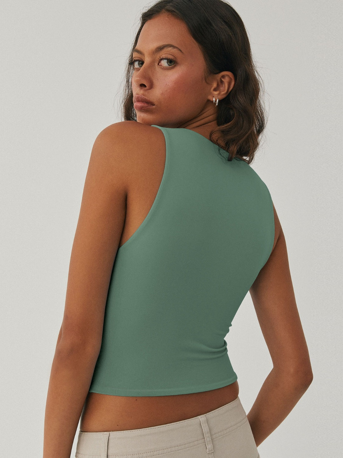 Jamesyn Round Neck Cropped Tank