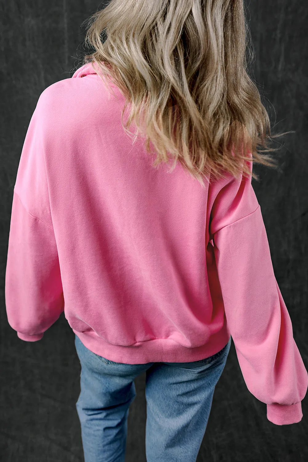 Getting Cozy Half Zip Long Sleeve Sweatshirt