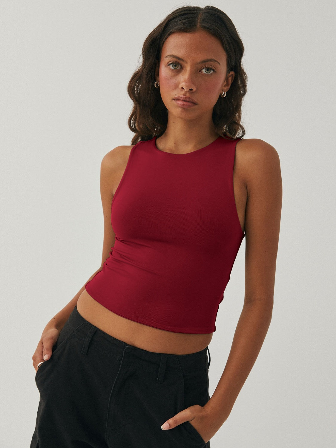 Jamesyn Round Neck Cropped Tank