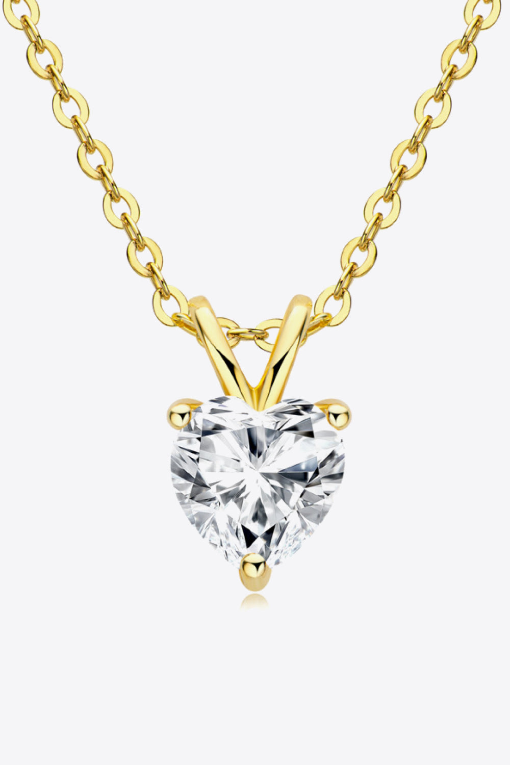 "Essence" 1 Carat Moissanite Heart-Shaped Pendant Necklace