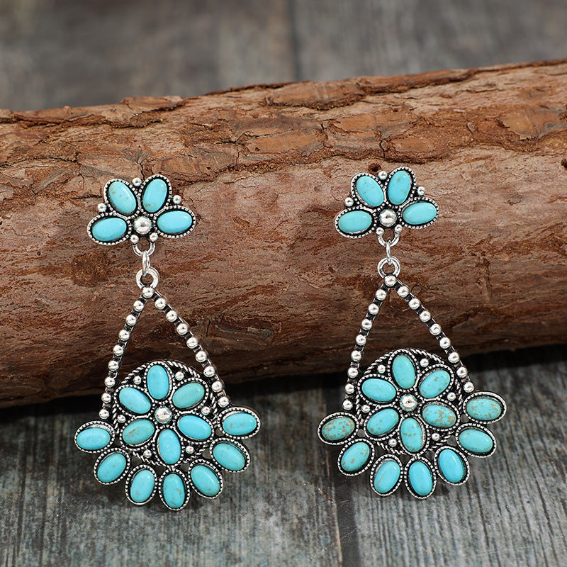 The Josephine Artificial Turquoise Teardrop Earrings