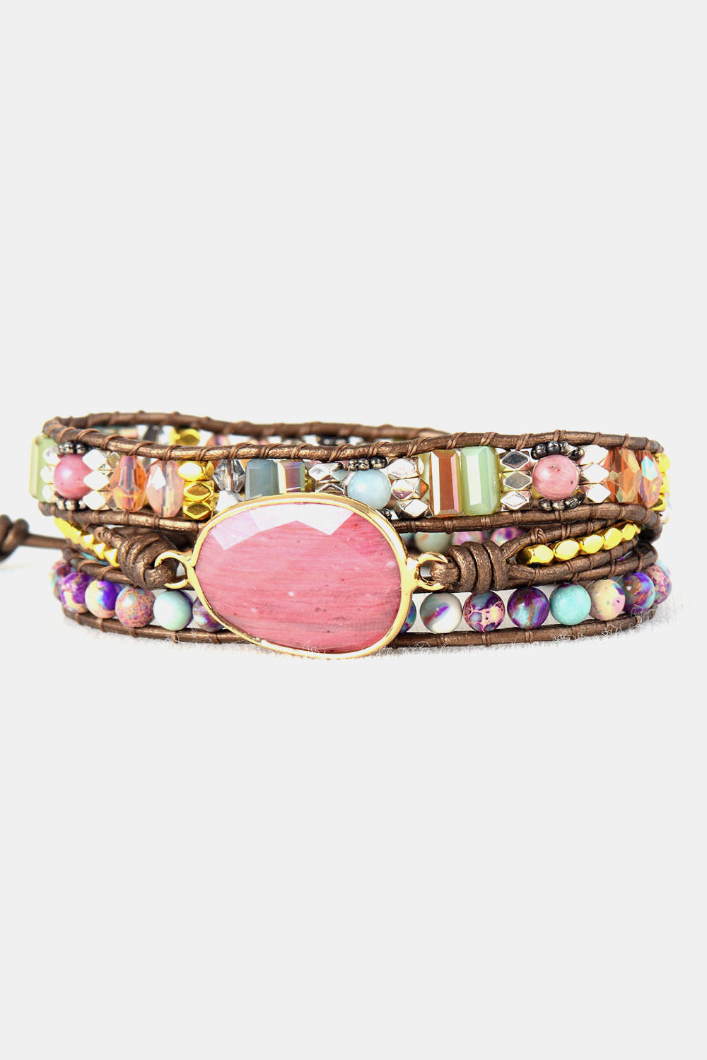 "Chasing Cotton Candy Sunsets" Beaded Bracelet