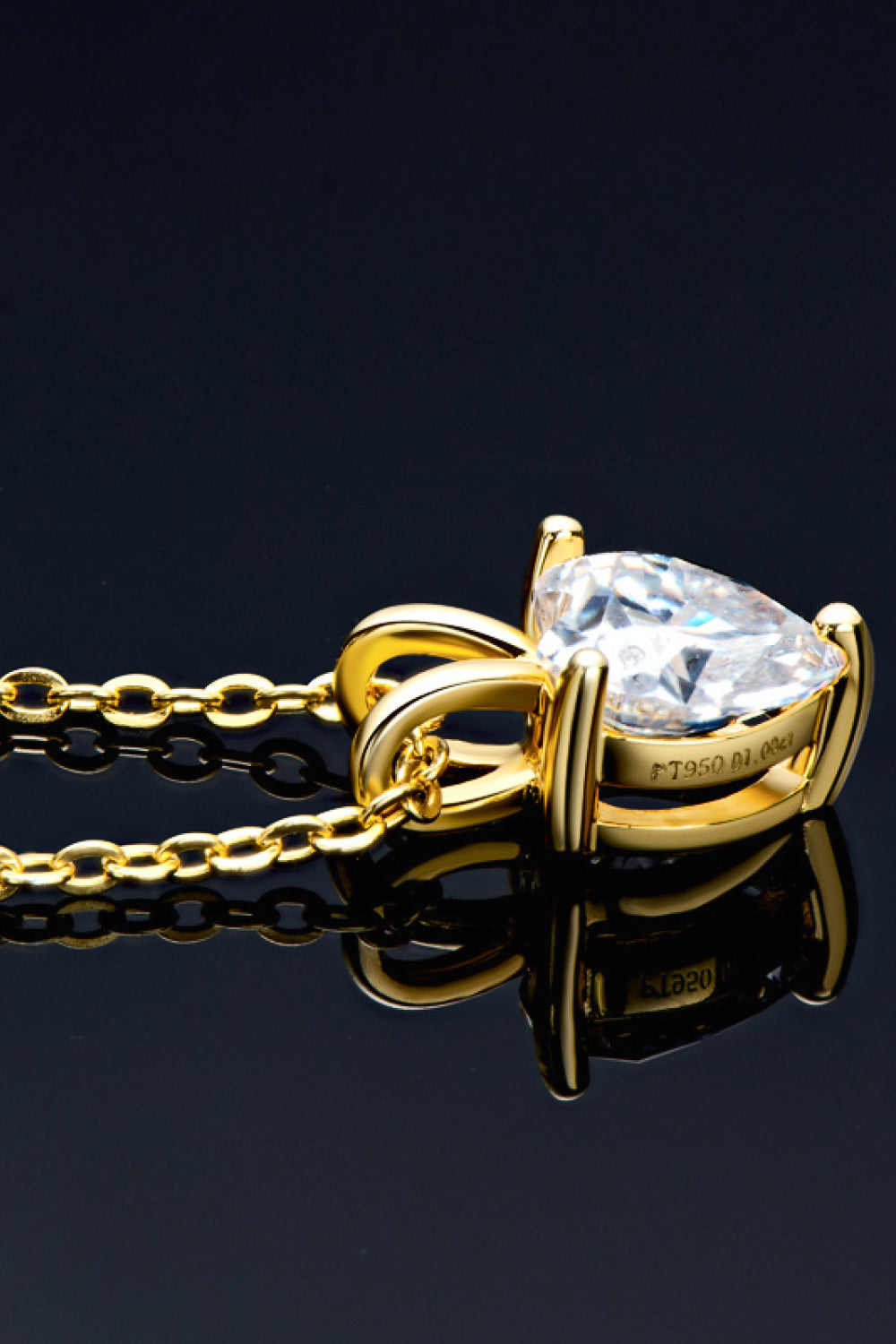 "Essence" 1 Carat Moissanite Heart-Shaped Pendant Necklace