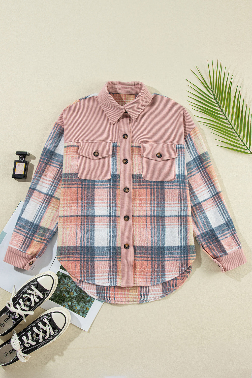 Nellie Plaid Button Up Long Sleeve Shacket
