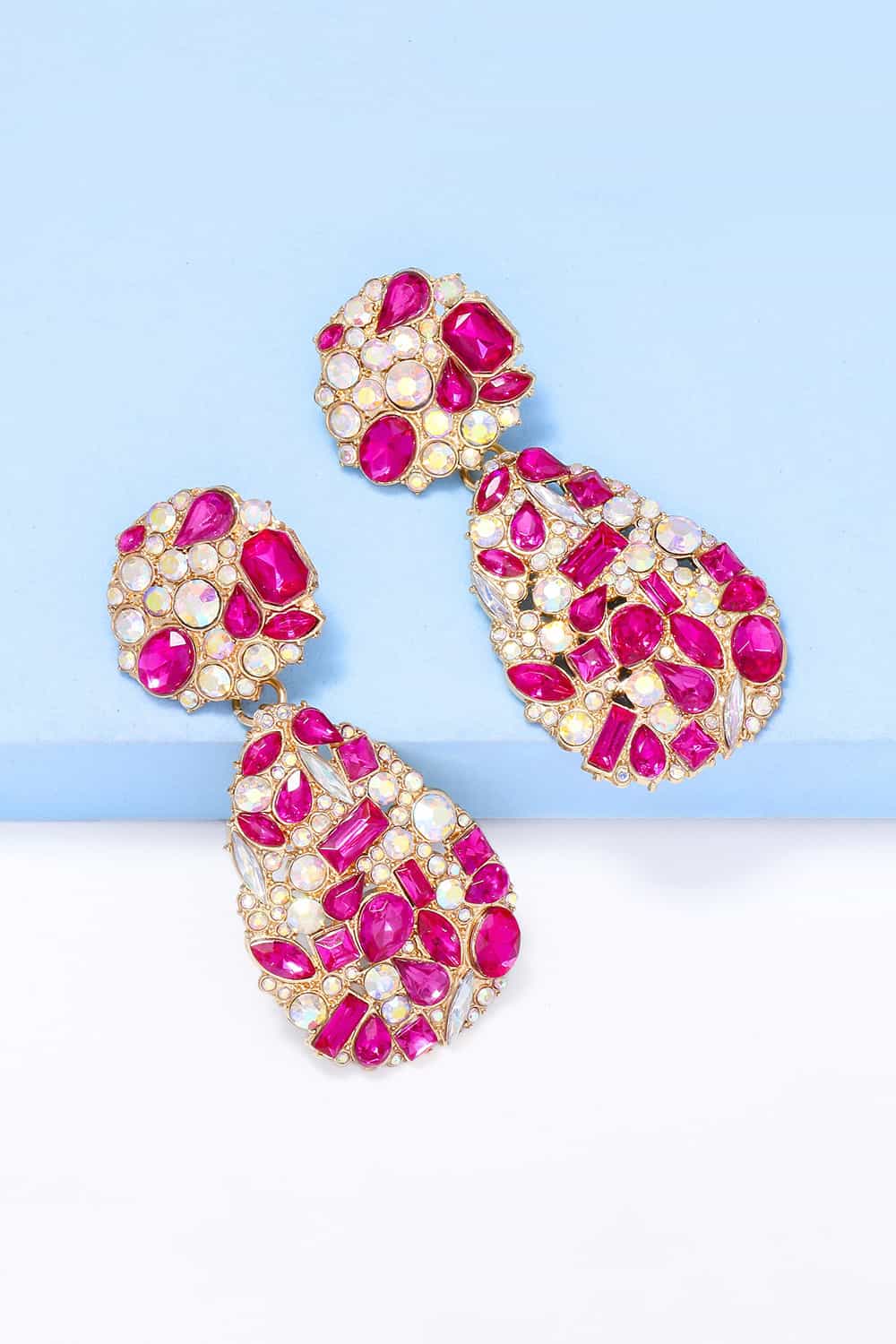 Nala Teardrop Shape Zinc Alloy Dangle Earrings