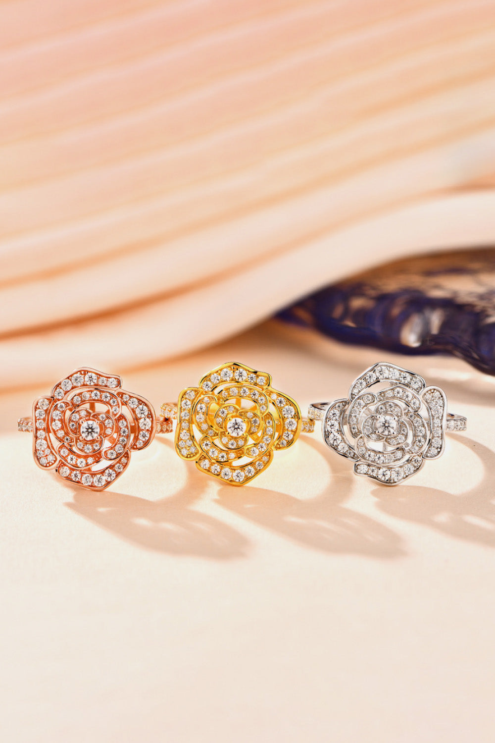 Moissanite Flower Ring