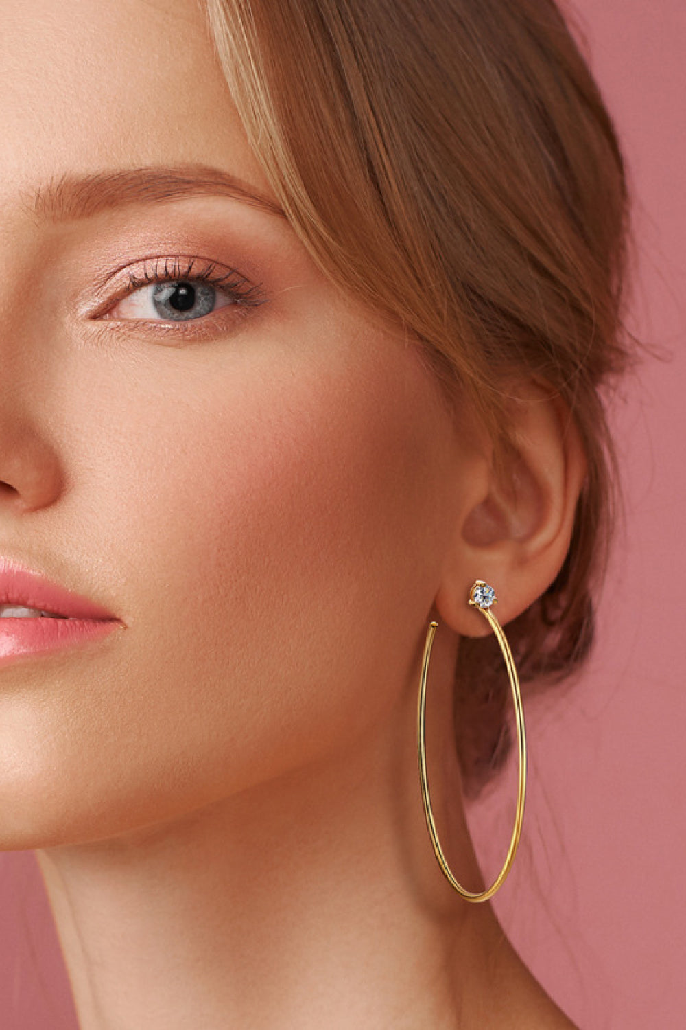 "Celestia" Adored 925 Sterling Silver Moissanite Hoop Earrings