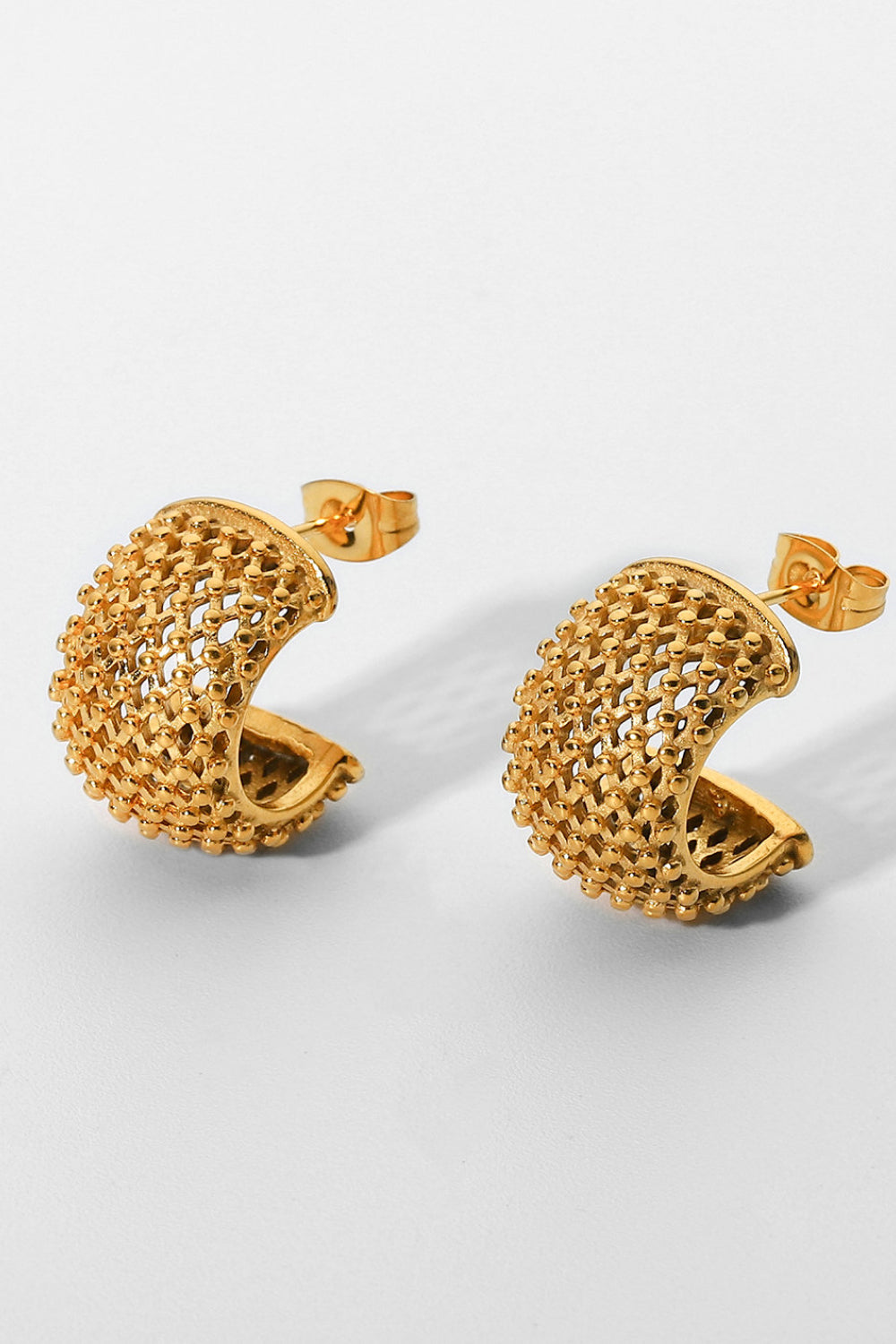 Meshed Up Half Hoop Earrings