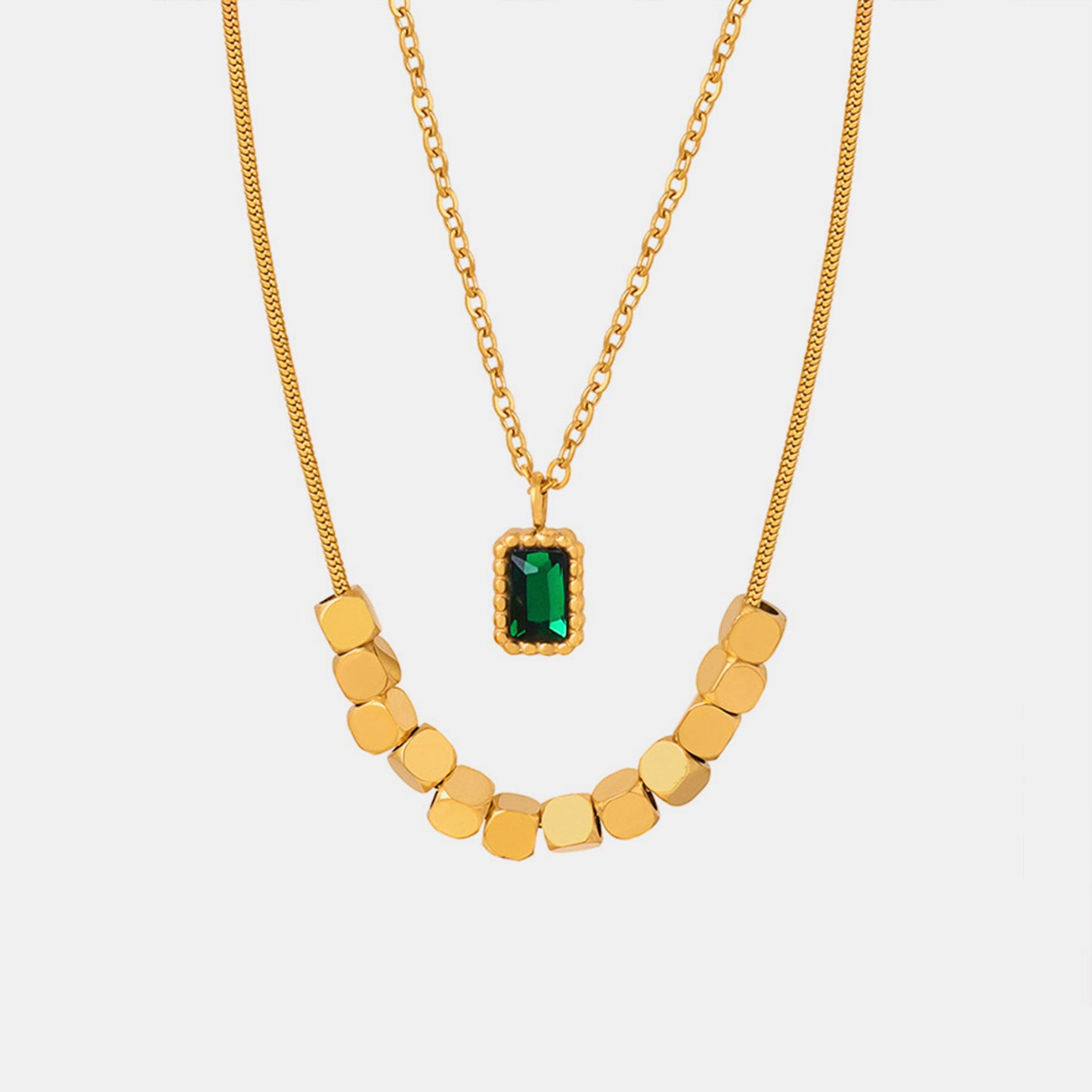 Starlit Glo 18K Gold-Plated Double-Layered Necklace