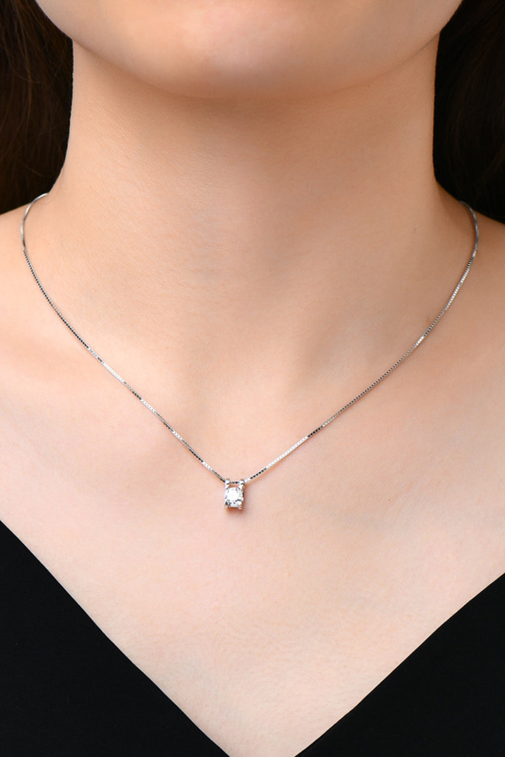 "The Stunner" Moissanite 925 Sterling Silver Necklace