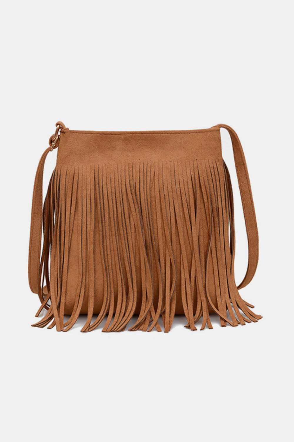 Lorraine Suede Fringe Shoulder Bag