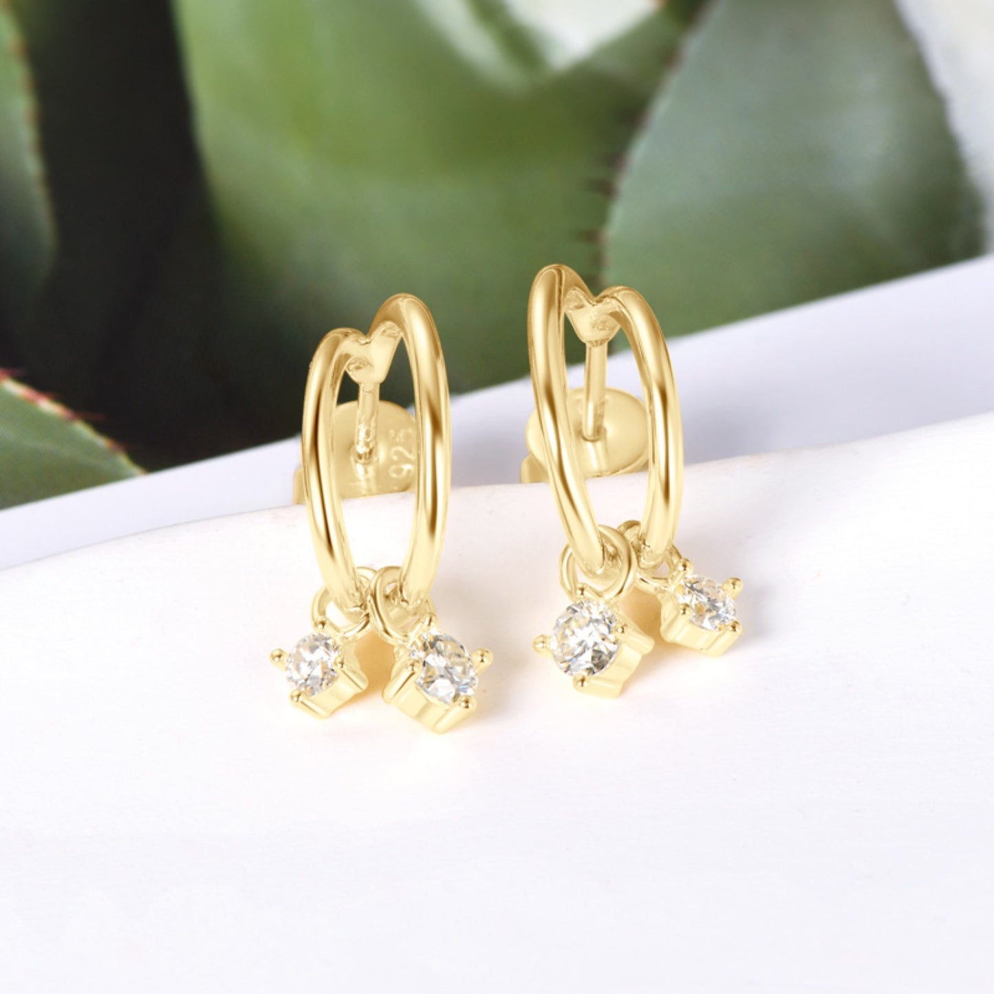 Faye 925 Sterling Silver Moissanite C-Hoop Earrings