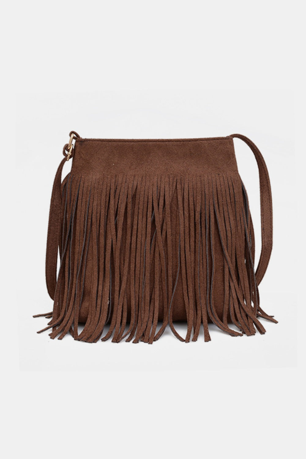 Lorraine Suede Fringe Shoulder Bag