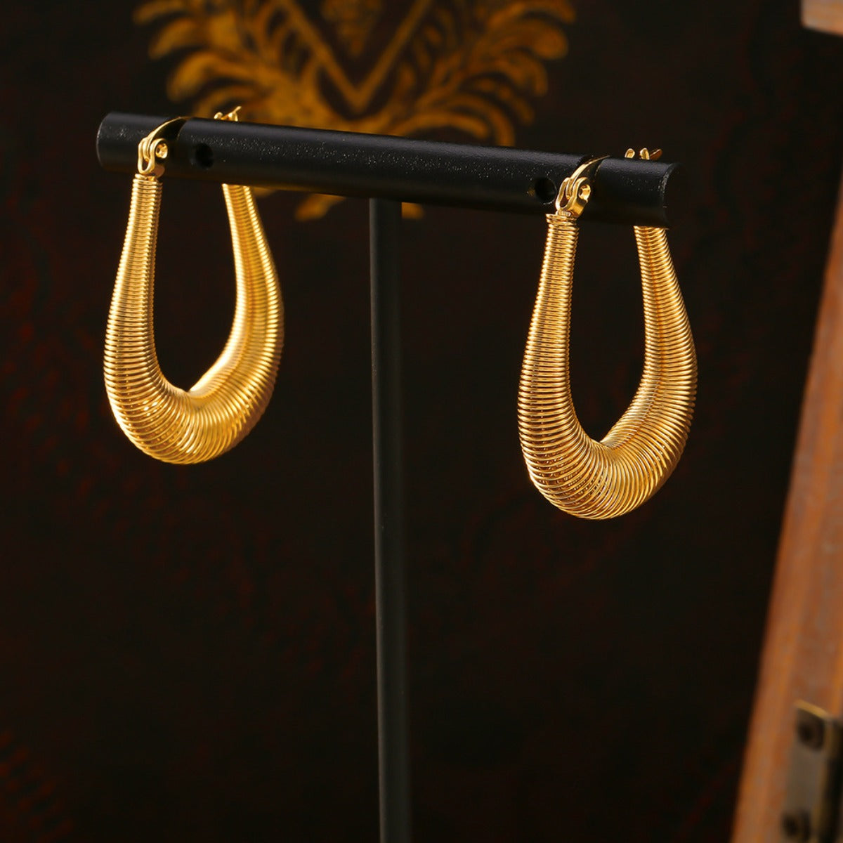 Ember Titanium Steel U Shape Earrings