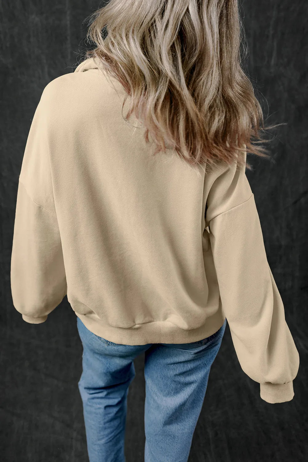 Getting Cozy Half Zip Long Sleeve Sweatshirt