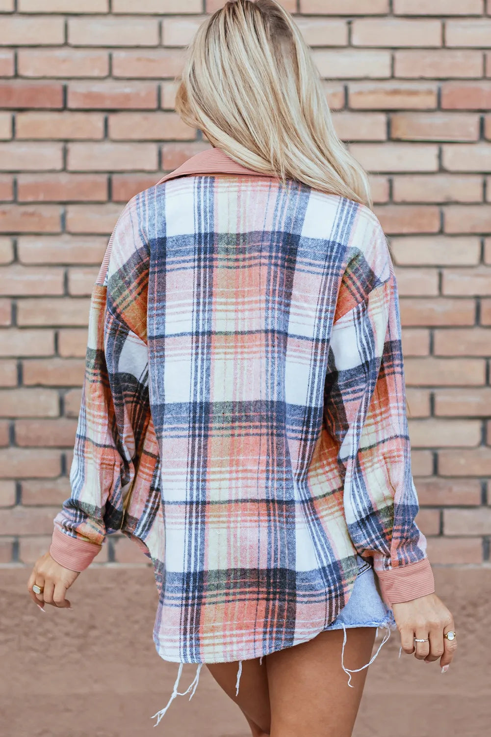 Nellie Plaid Button Up Long Sleeve Shacket
