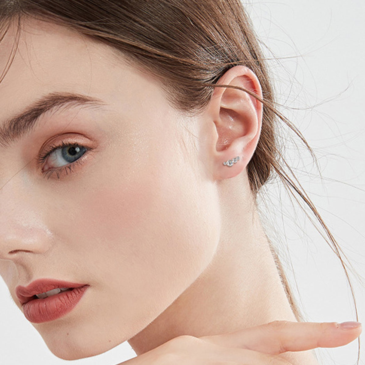 Lucia Moissanite 925 Sterling Silver Stud Earrings