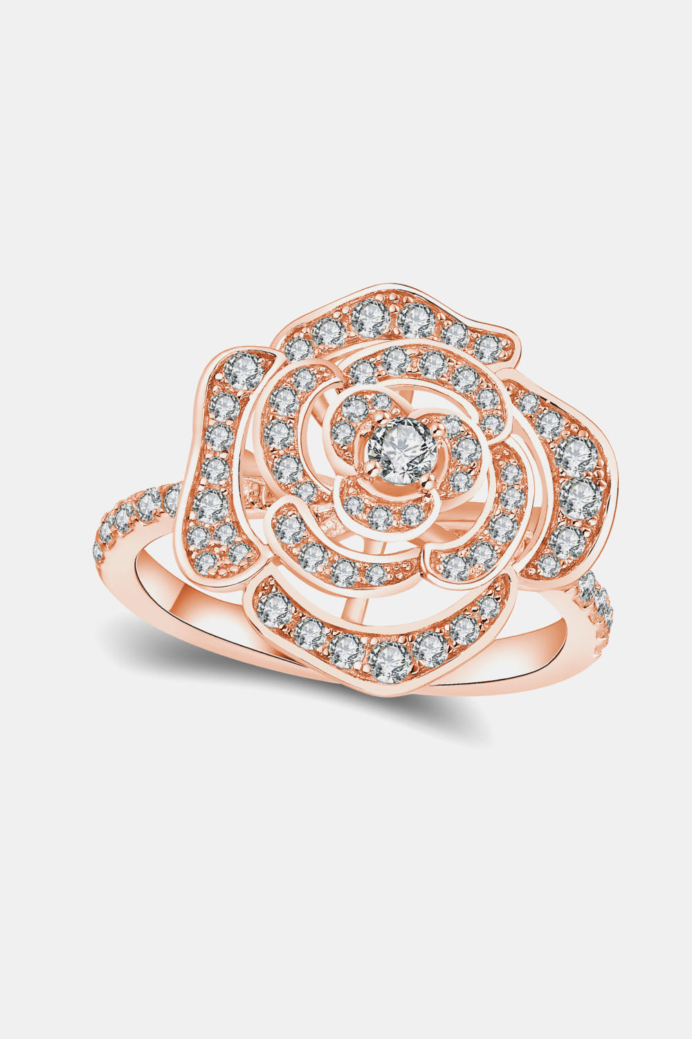 Moissanite Flower Ring