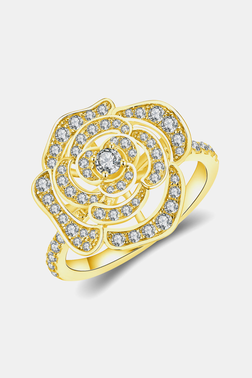 Moissanite Flower Ring