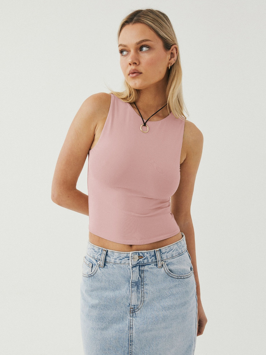 Jamesyn Round Neck Cropped Tank