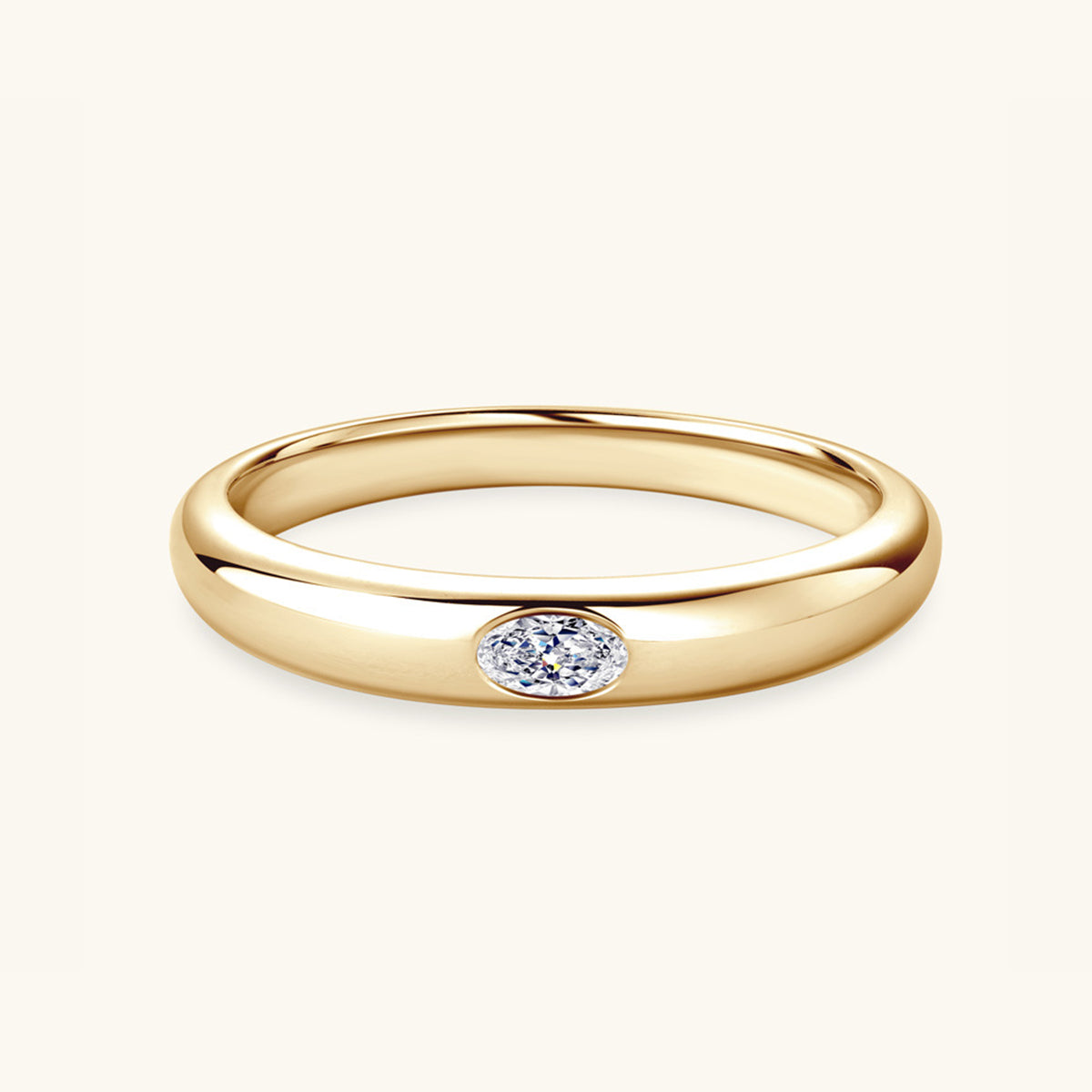 Calista 925 Sterling Silver Inlaid Moissanite Ring