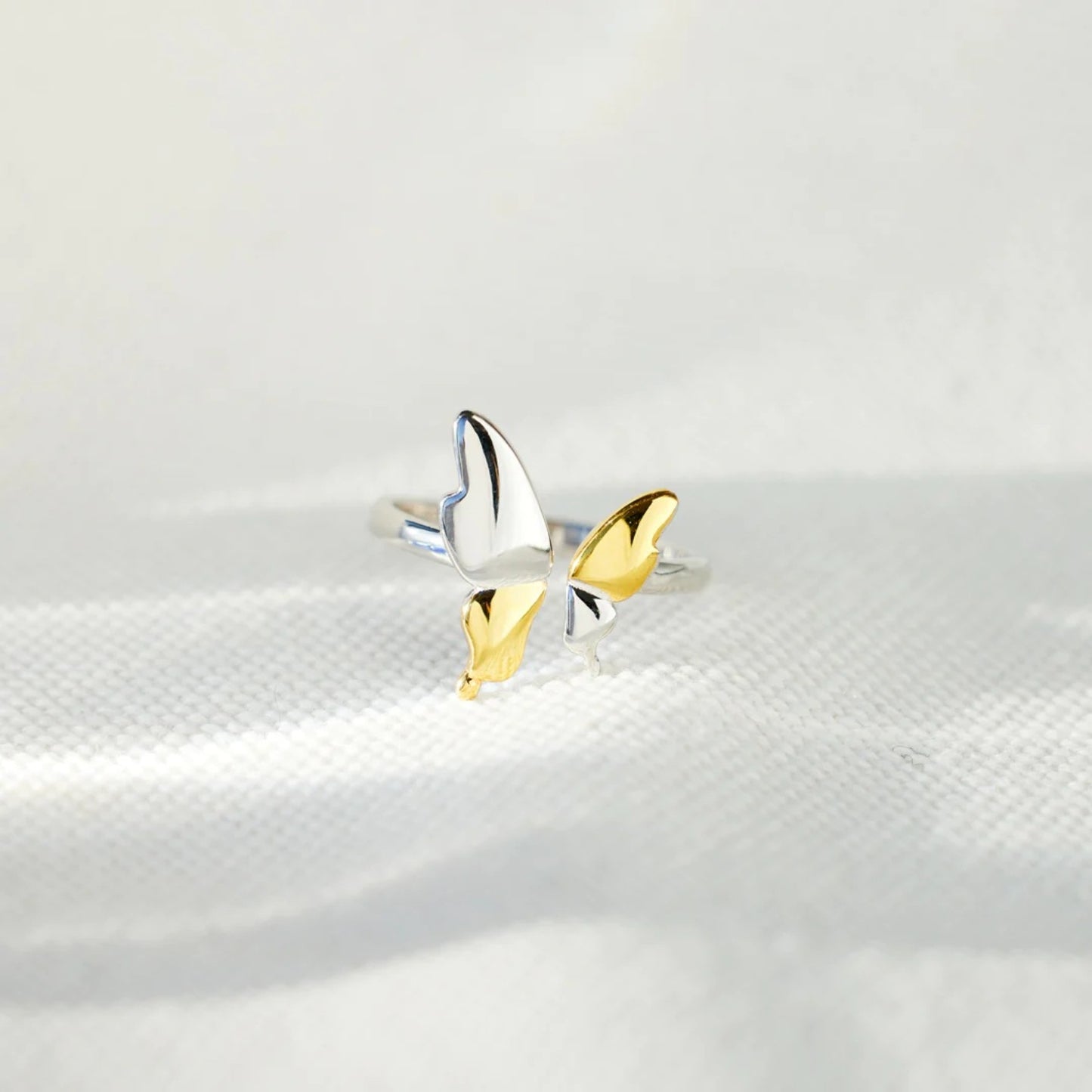 "At Peace" 925 Sterling Silver Butterfly Ring