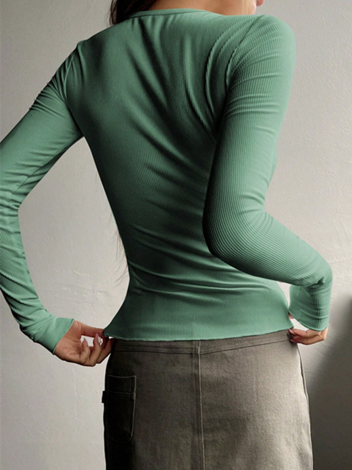 Idris Half Button Long Sleeve T-Shirt