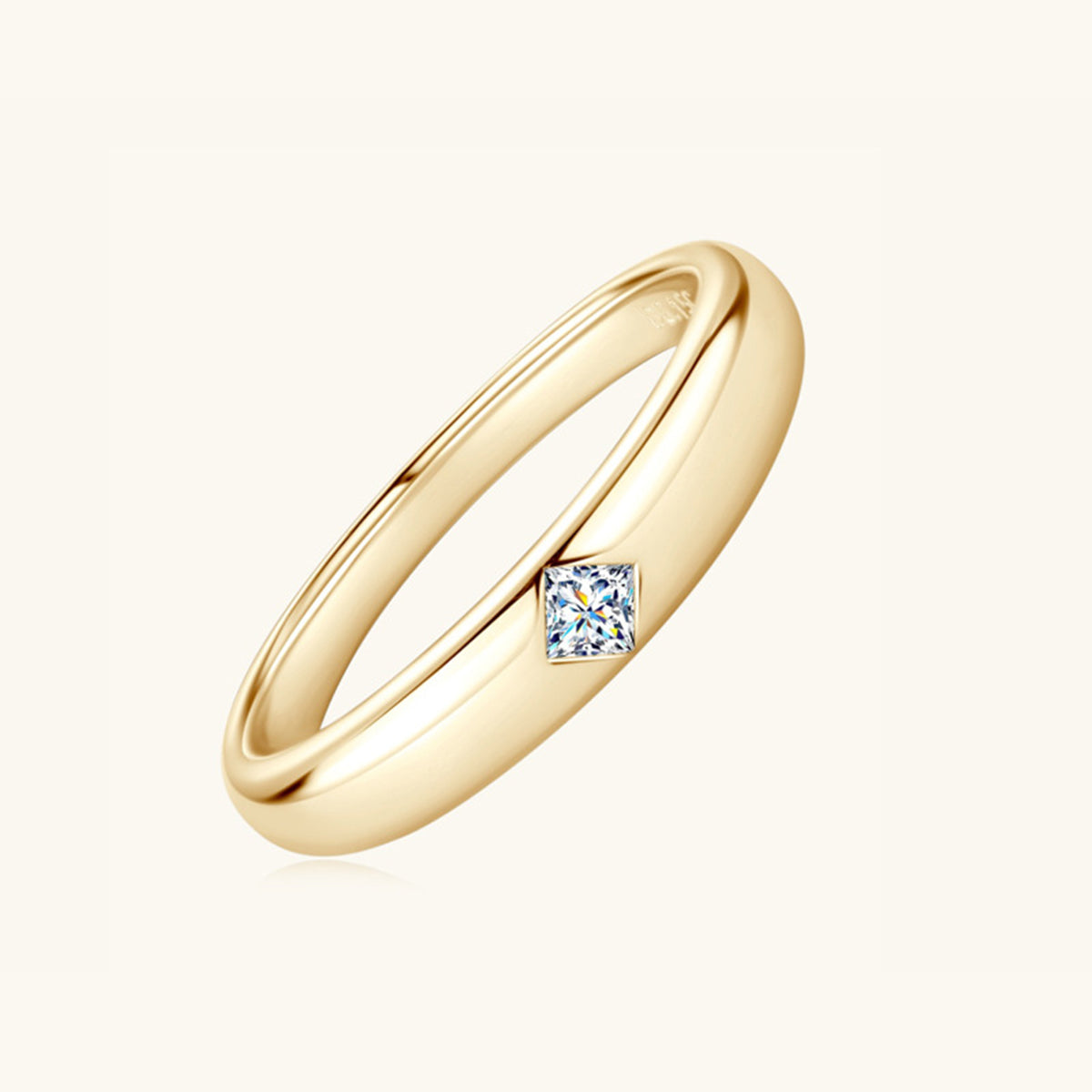 Calista 925 Sterling Silver Inlaid Moissanite Ring
