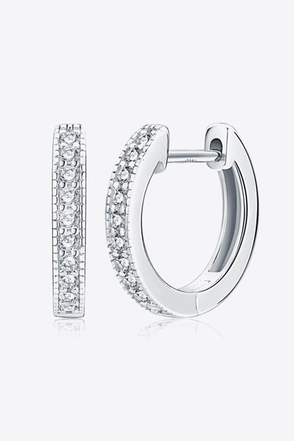 Hollie Inlaid Moissanite Hoop Earrings