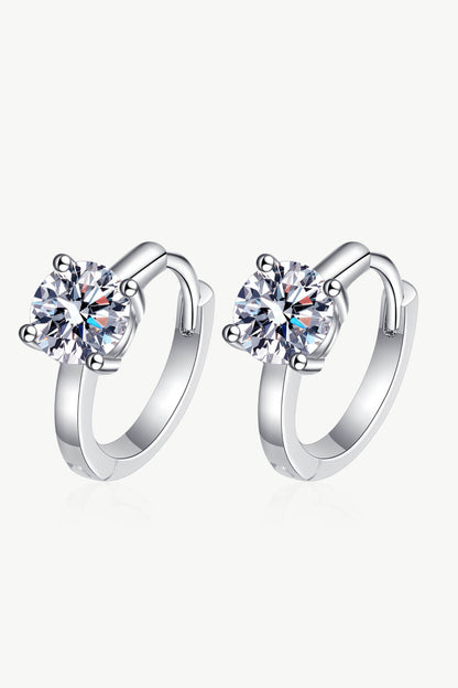 Love Me Not Moissanite Huggie Earrings