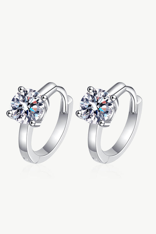 Love Me Not Moissanite Huggie Earrings