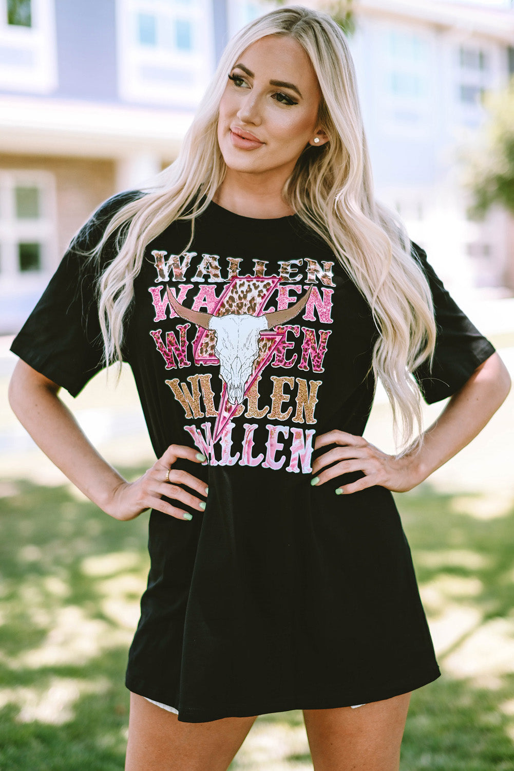 "WALLEN" Round Neck Short Sleeve T-Shirt