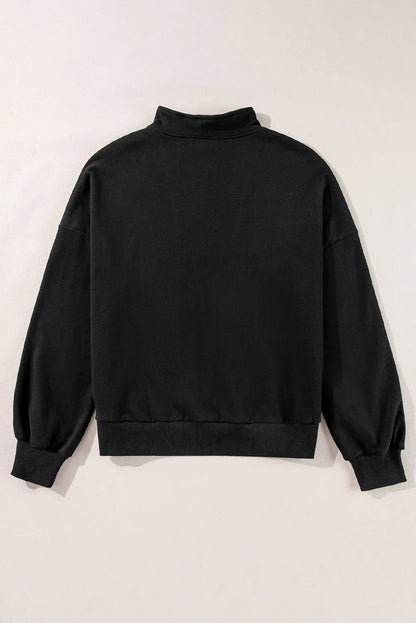 Getting Cozy Half Zip Long Sleeve Sweatshirt