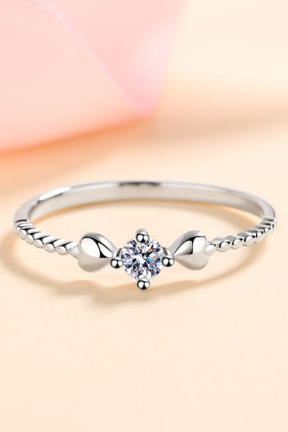 Devyn Adored Moissanite Heart 925 Sterling Silver Ring