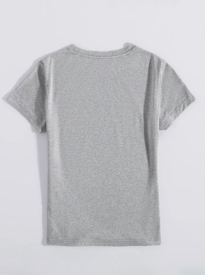 "Pray" Graphic Round Neck Short Sleeve T-Shirt