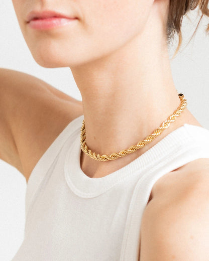 Celeste Twisted Chain Choker Necklace