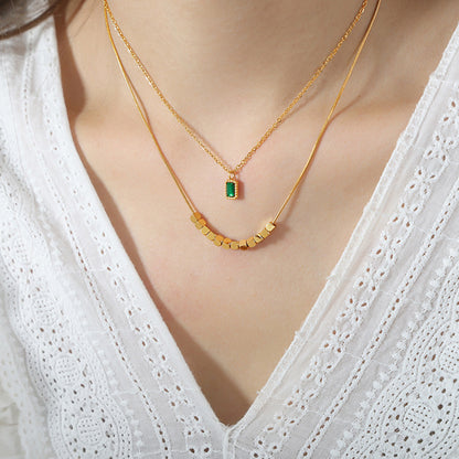 Starlit Glo 18K Gold-Plated Double-Layered Necklace