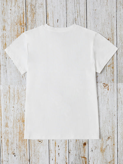 "Pray" Graphic Round Neck Short Sleeve T-Shirt