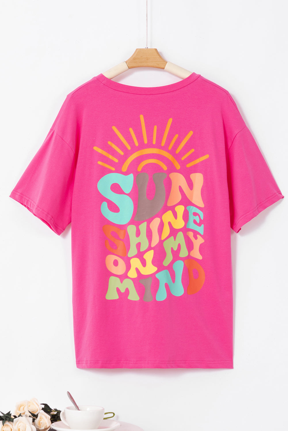 "SUNSHINE ON MY MIND" Round Neck T-Shirt