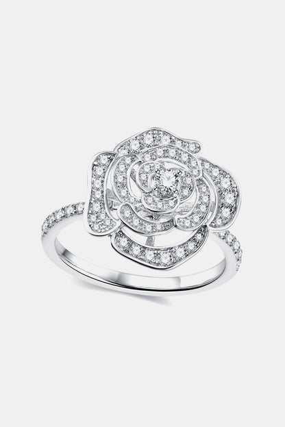 Moissanite Flower Ring