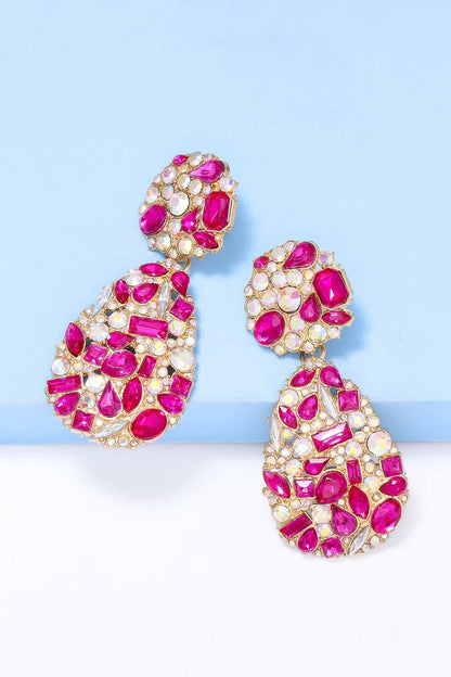 Nala Teardrop Shape Zinc Alloy Dangle Earrings