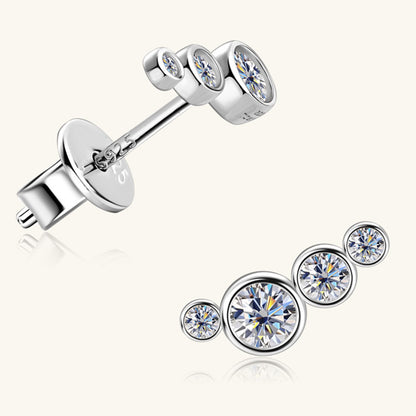 Lucia Moissanite 925 Sterling Silver Stud Earrings