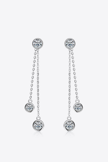 "Girls Night" 2.6 Carat Moissanite 925 Sterling Silver Earrings