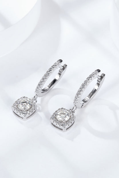 "Zoey" Adored Moissanite Huggie Drop Earrings